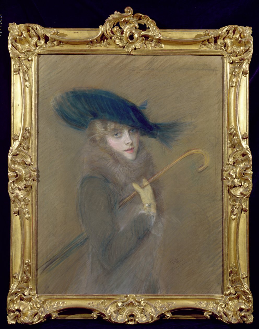 Elegante dame door Paul Cesar Helleu