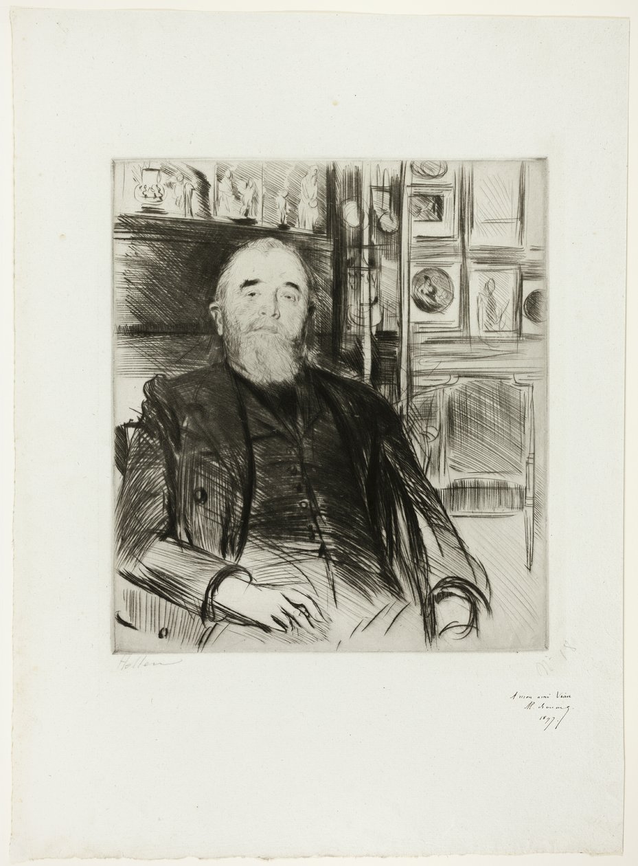 Portret van Alexis Rouart door Paul Cesar Helleu