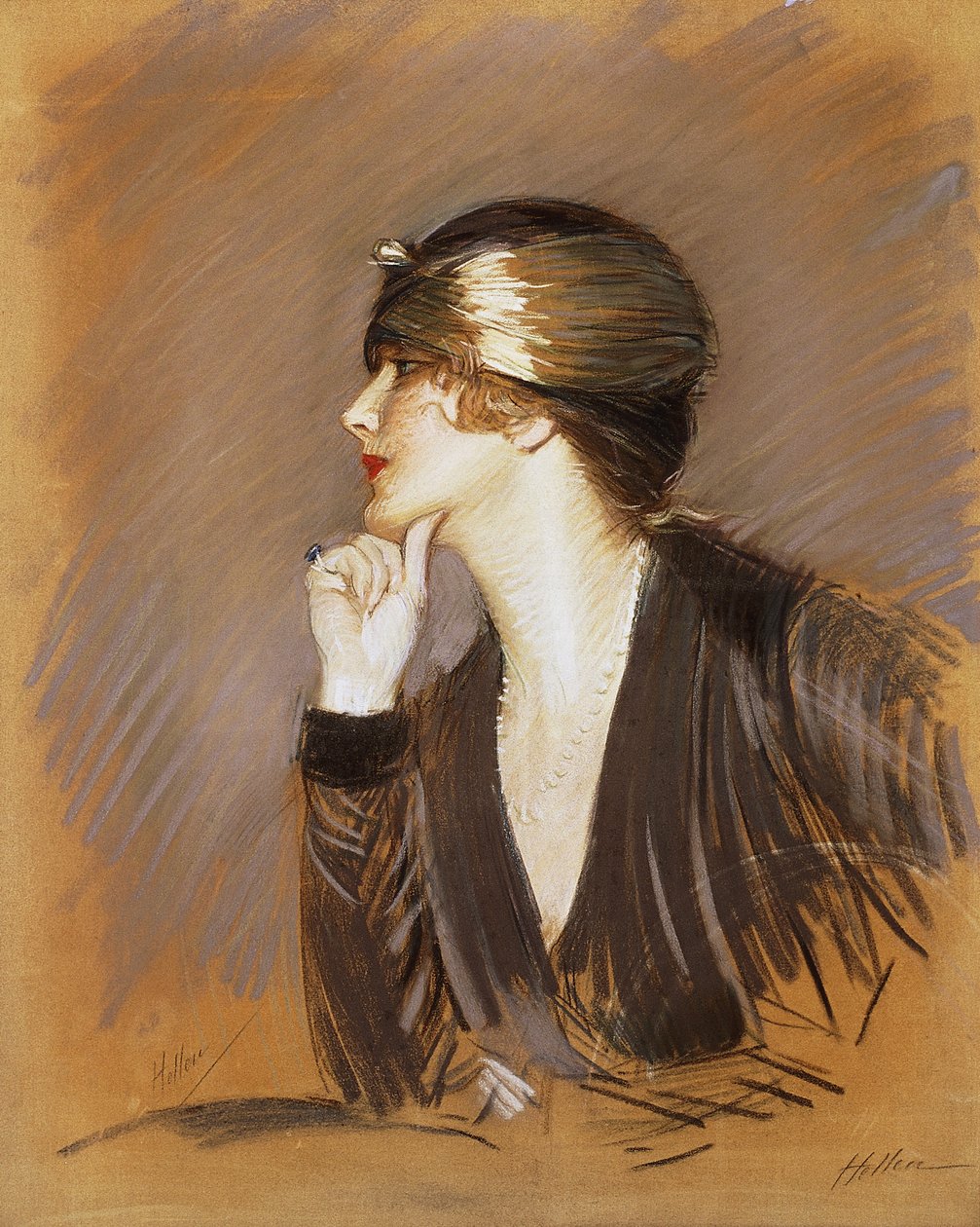 Portret van Lucette, c.1913 door Paul Cesar Helleu
