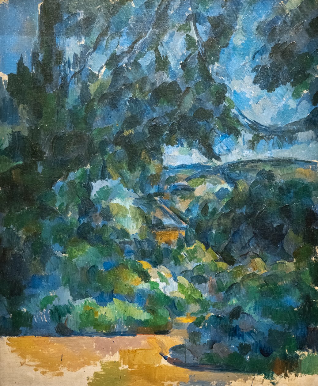Blauw landschap door Paul Cézanne