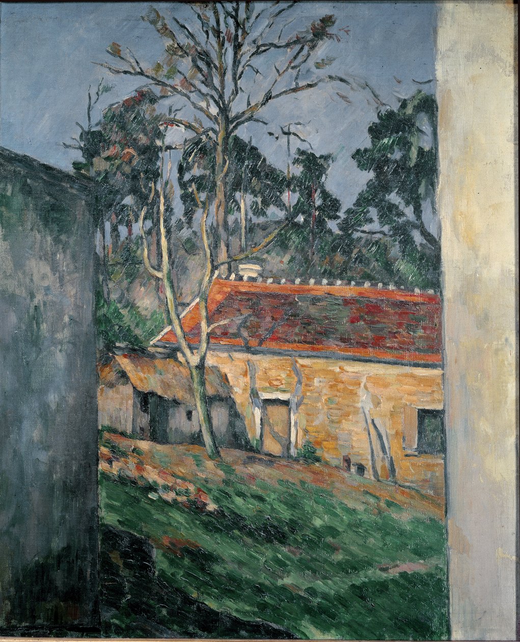Boerenerf in Auvers door Paul Cézanne