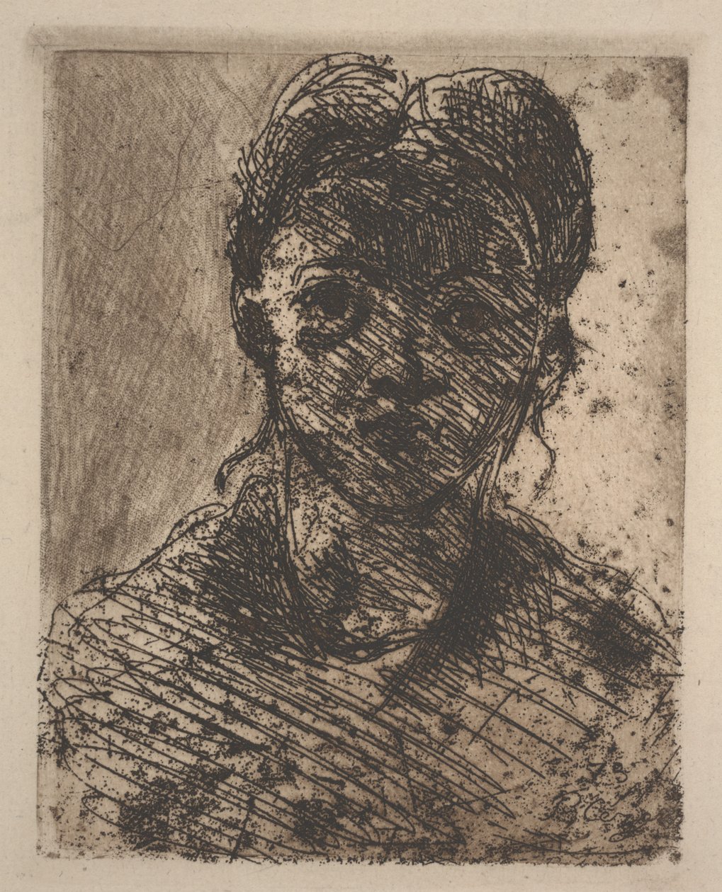 Hoofd van een Jong Meisje door Paul Cézanne
