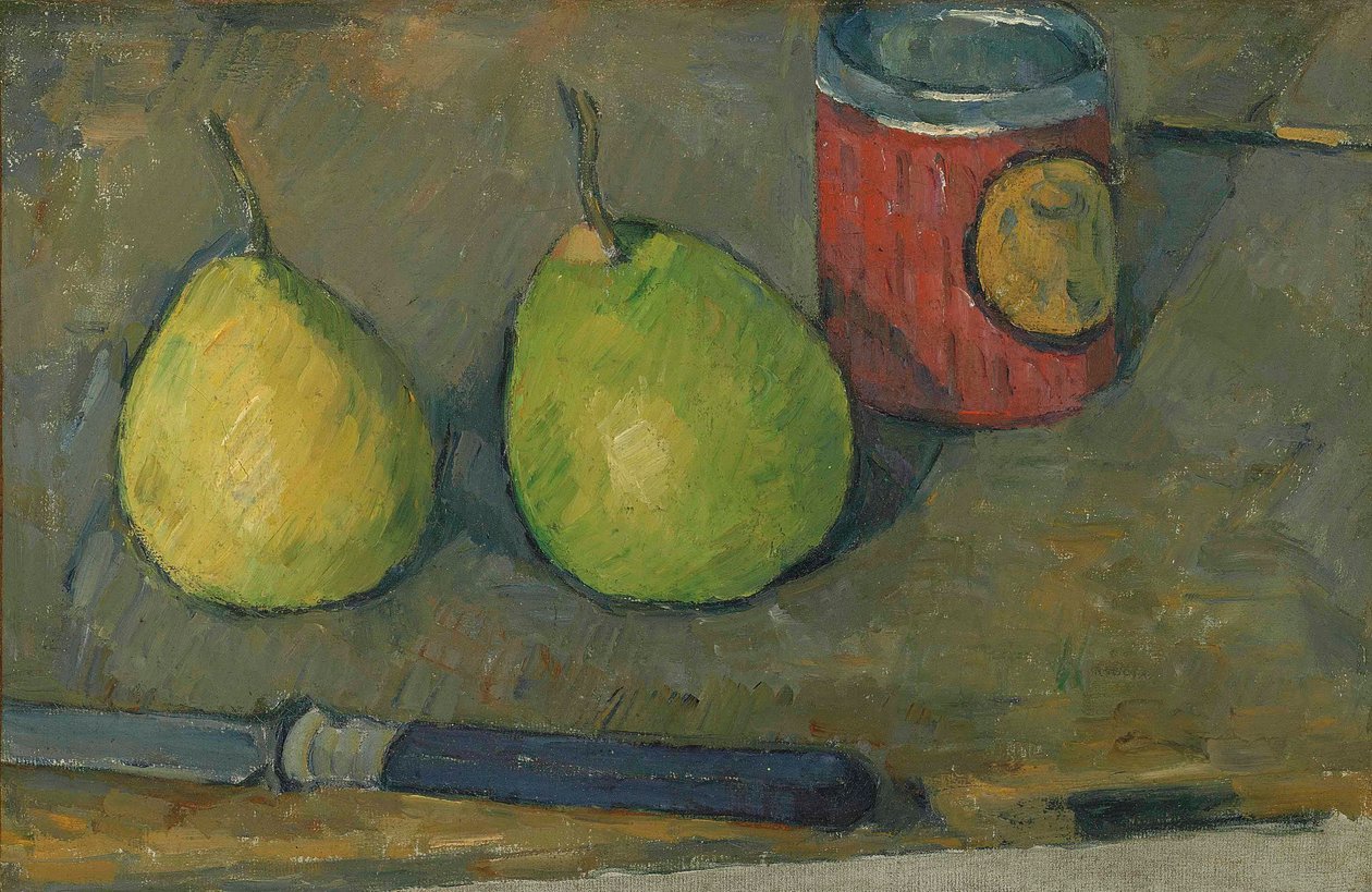Peren en mes door Paul Cézanne