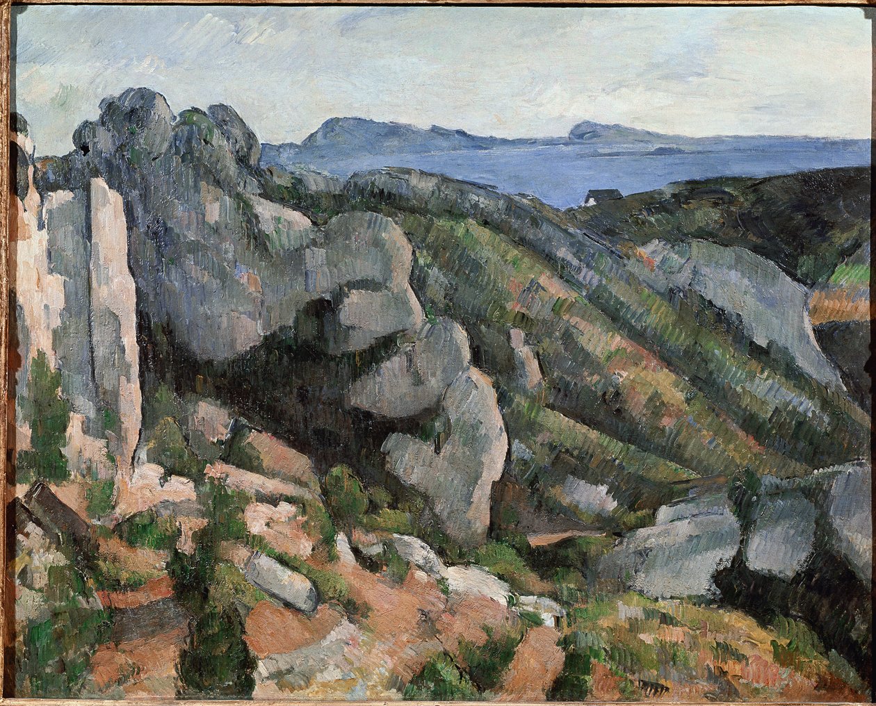 Rotsen bij de Estaque door Paul Cézanne
