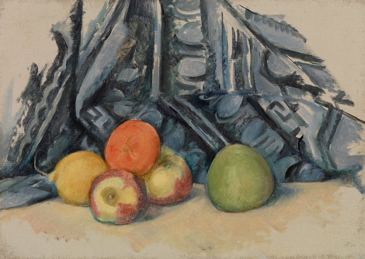 Appels en doek door Paul Cézanne
