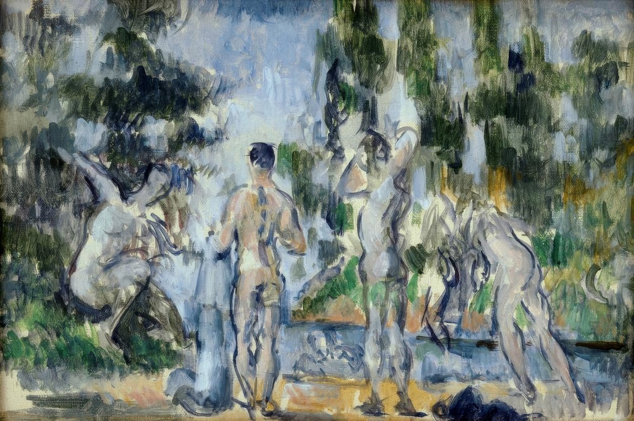 Zwemmers door Paul Cézanne