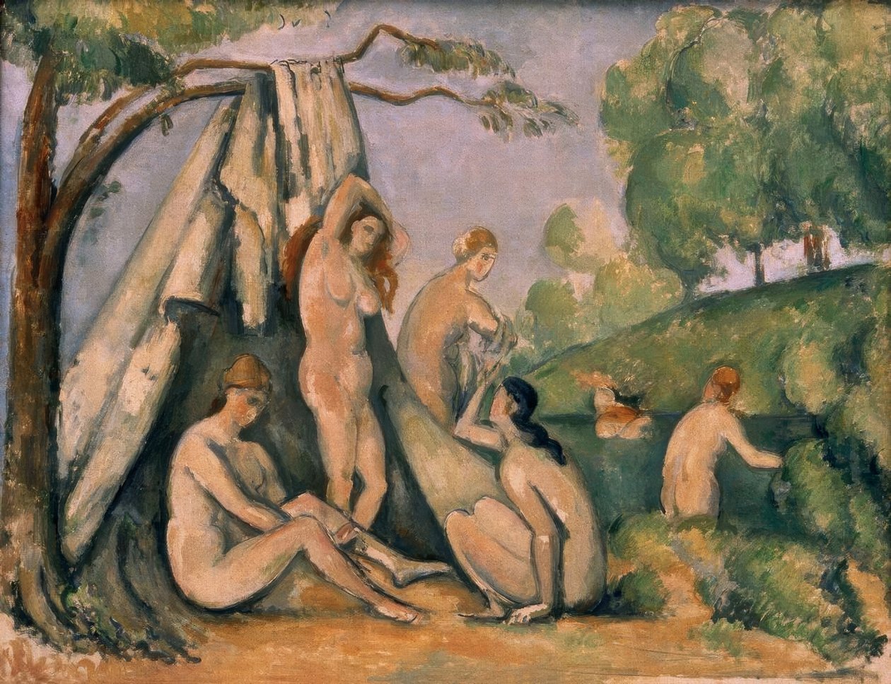 Baders voor de Tent door Paul Cézanne
