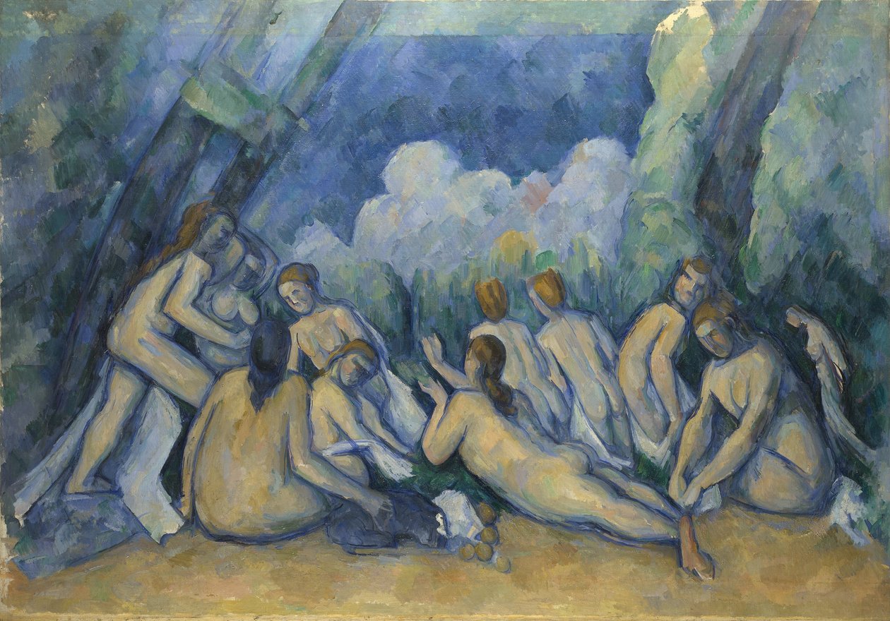 Baden (Les Grandes Baigneuses) door Paul Cézanne