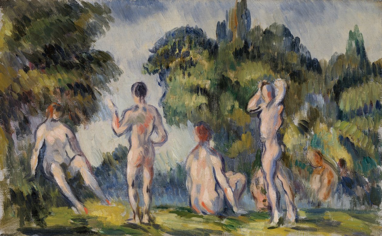 Baden door Paul Cézanne