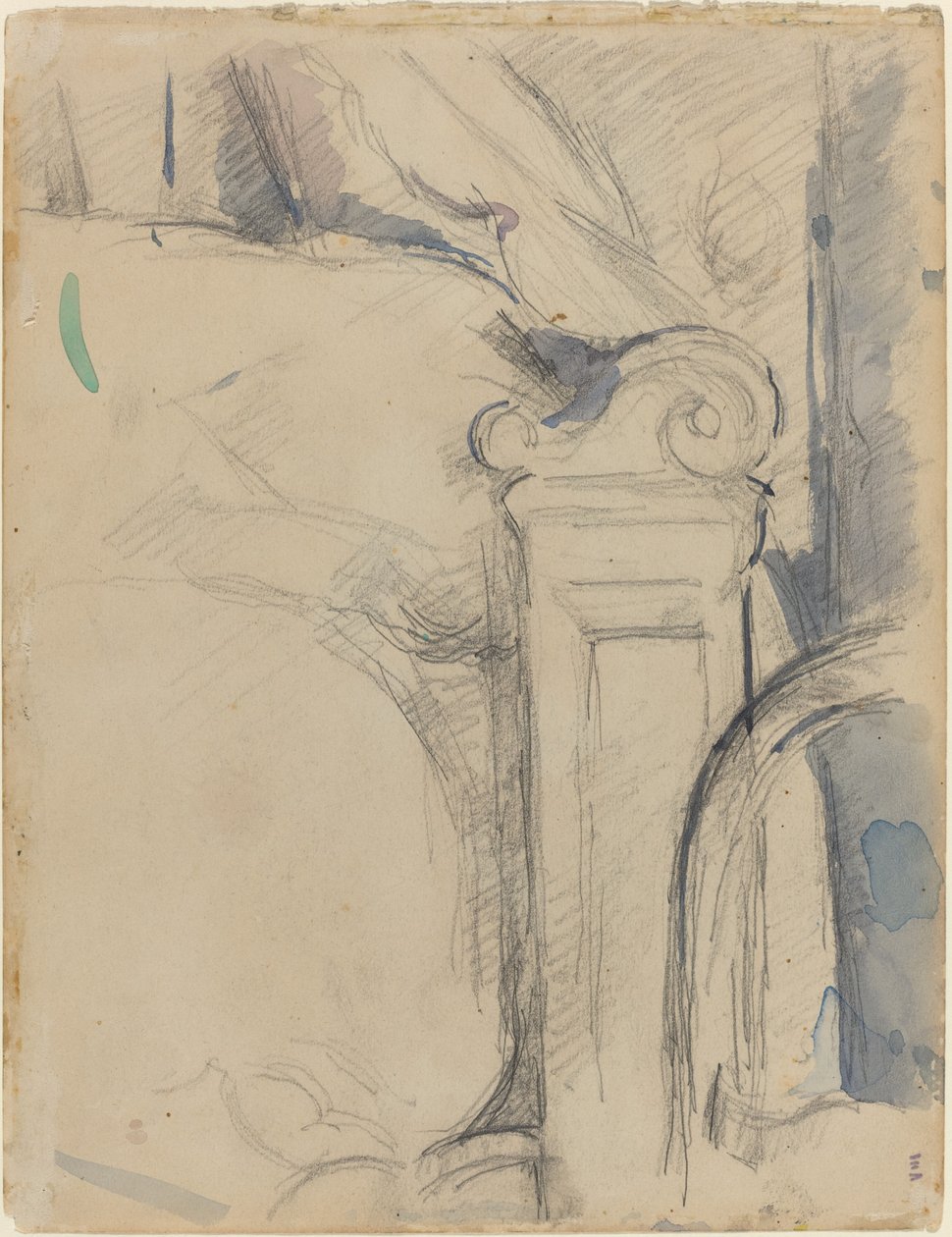 Bedpost [verso], ca. 1895 door Paul Cézanne