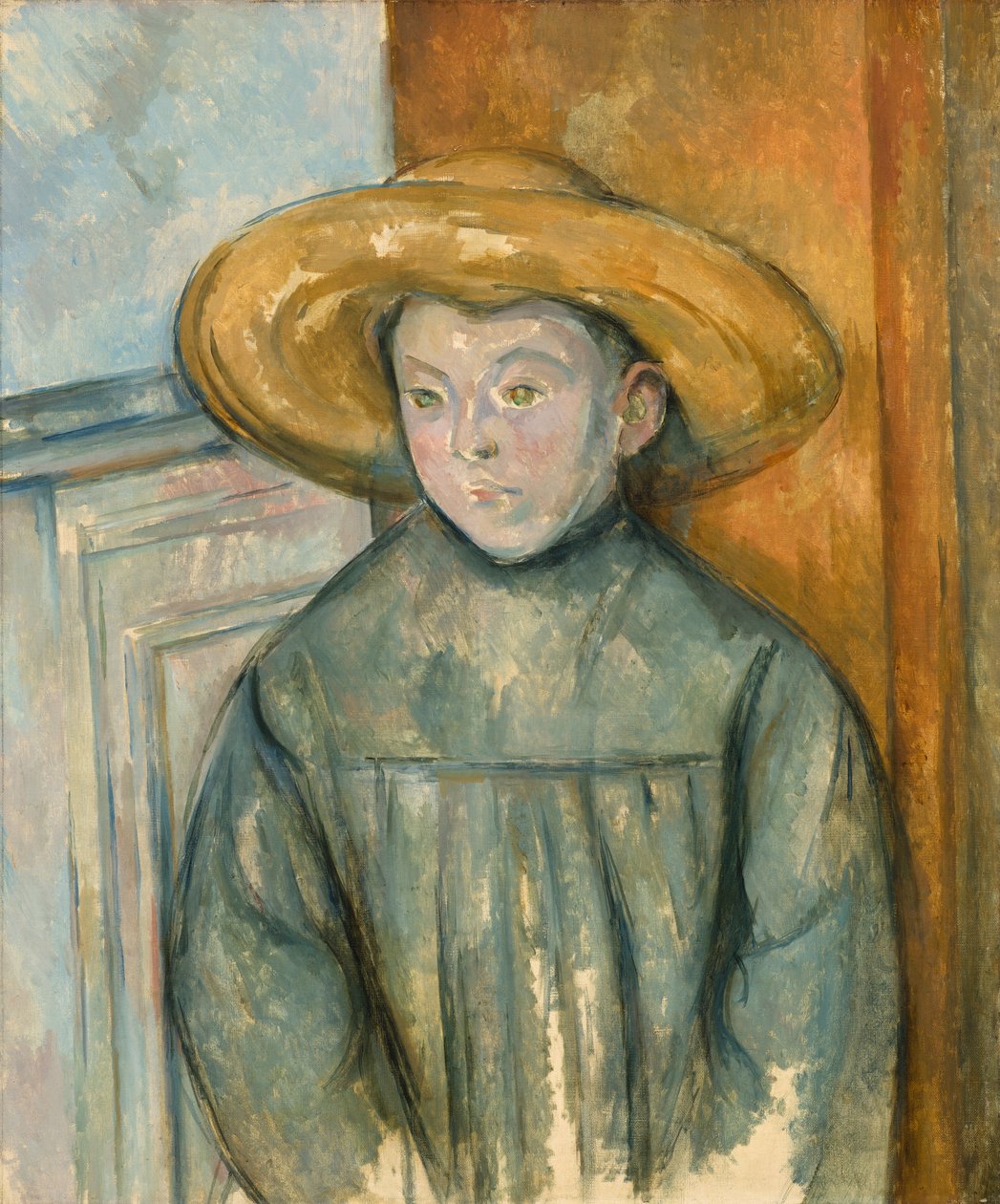 Jongen met een strohoed, 1896 door Paul Cézanne