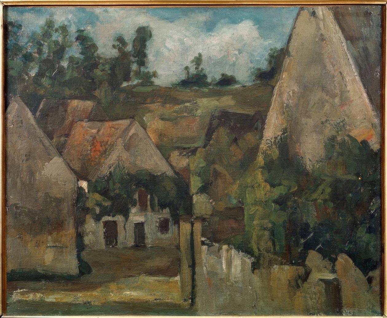 Kruispunt van de Rue Rémy in Auvers door Paul Cézanne