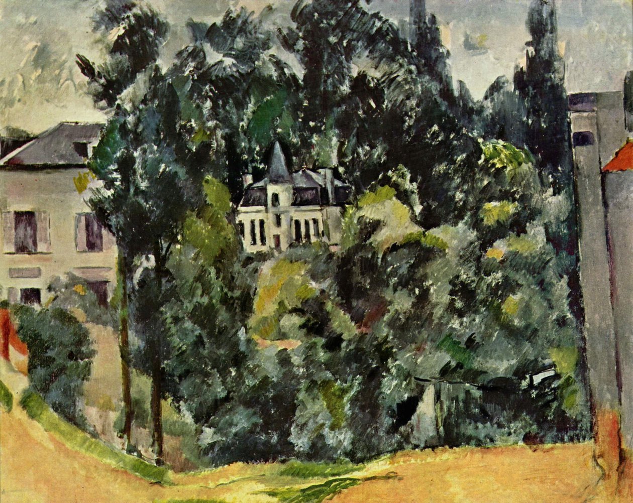 Kasteel bij Parijs door Paul Cézanne