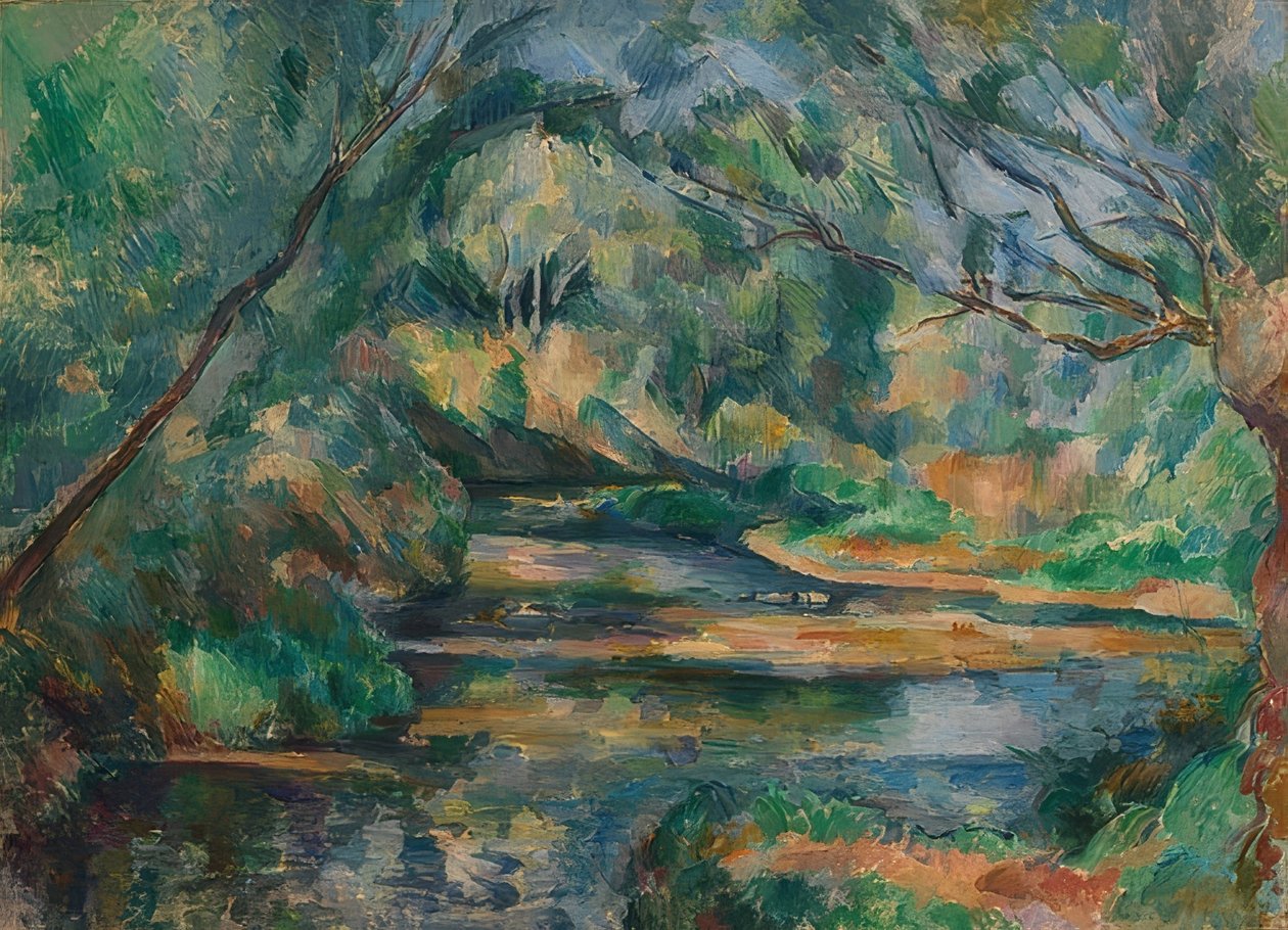 De Beek. Omstreeks 1895-1900 door Paul Cézanne