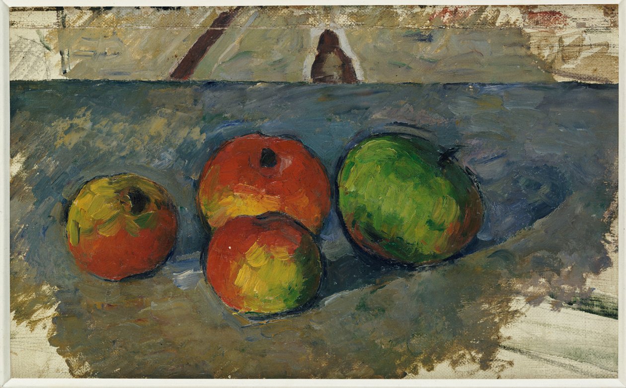 Vier appels, ca. 1879-82 door Paul Cézanne