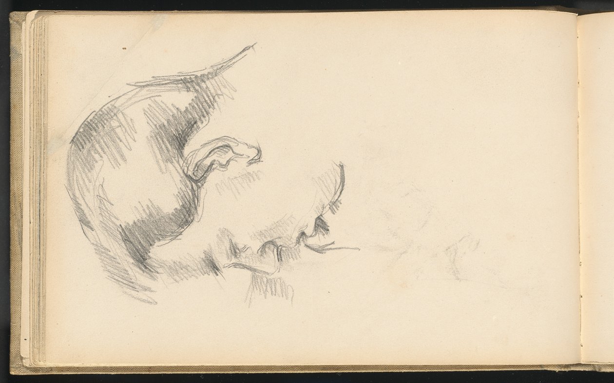Hoofd van de zoon van de kunstenaar door Paul Cézanne