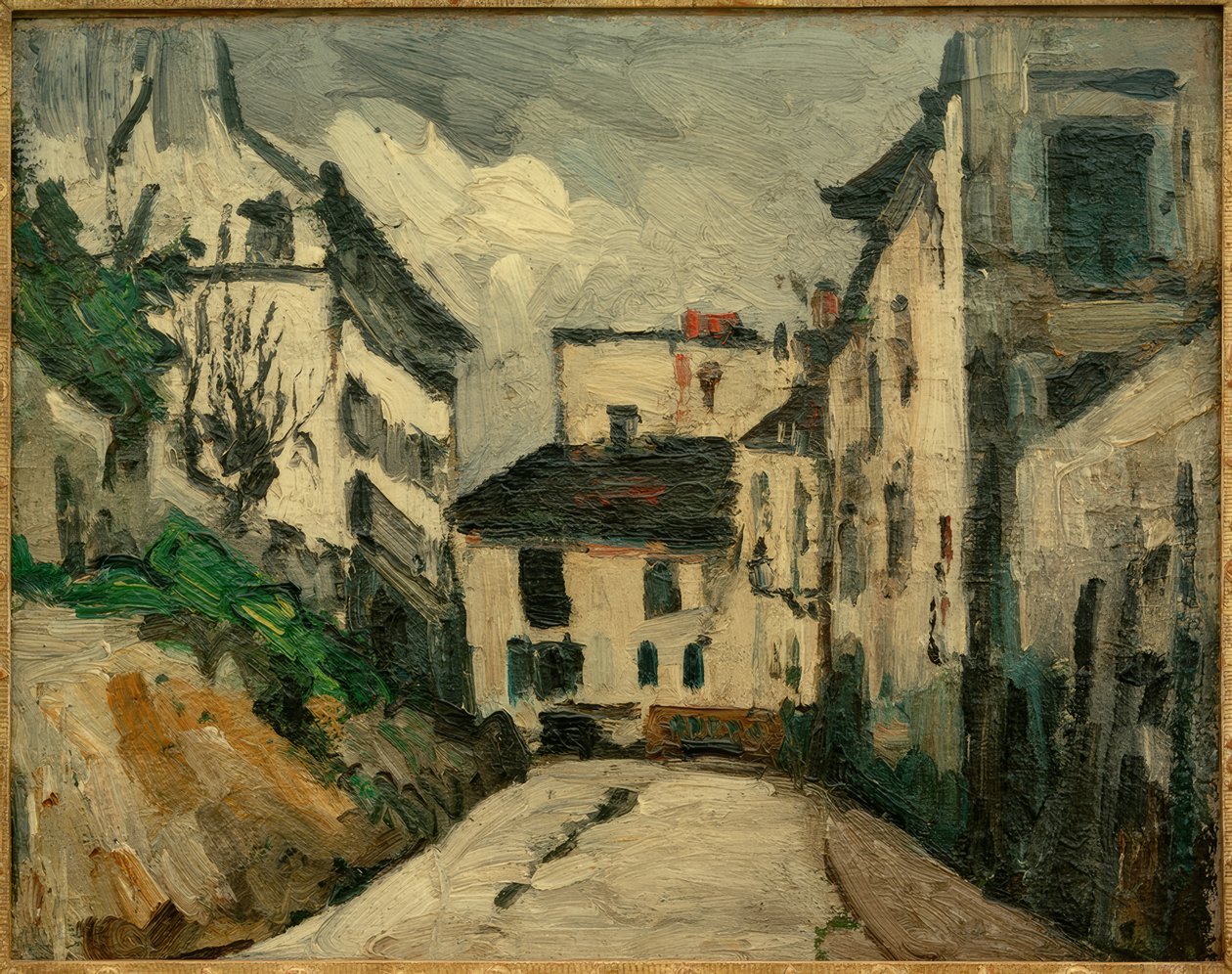 La Rue des Saules in Montmartre door Paul Cézanne