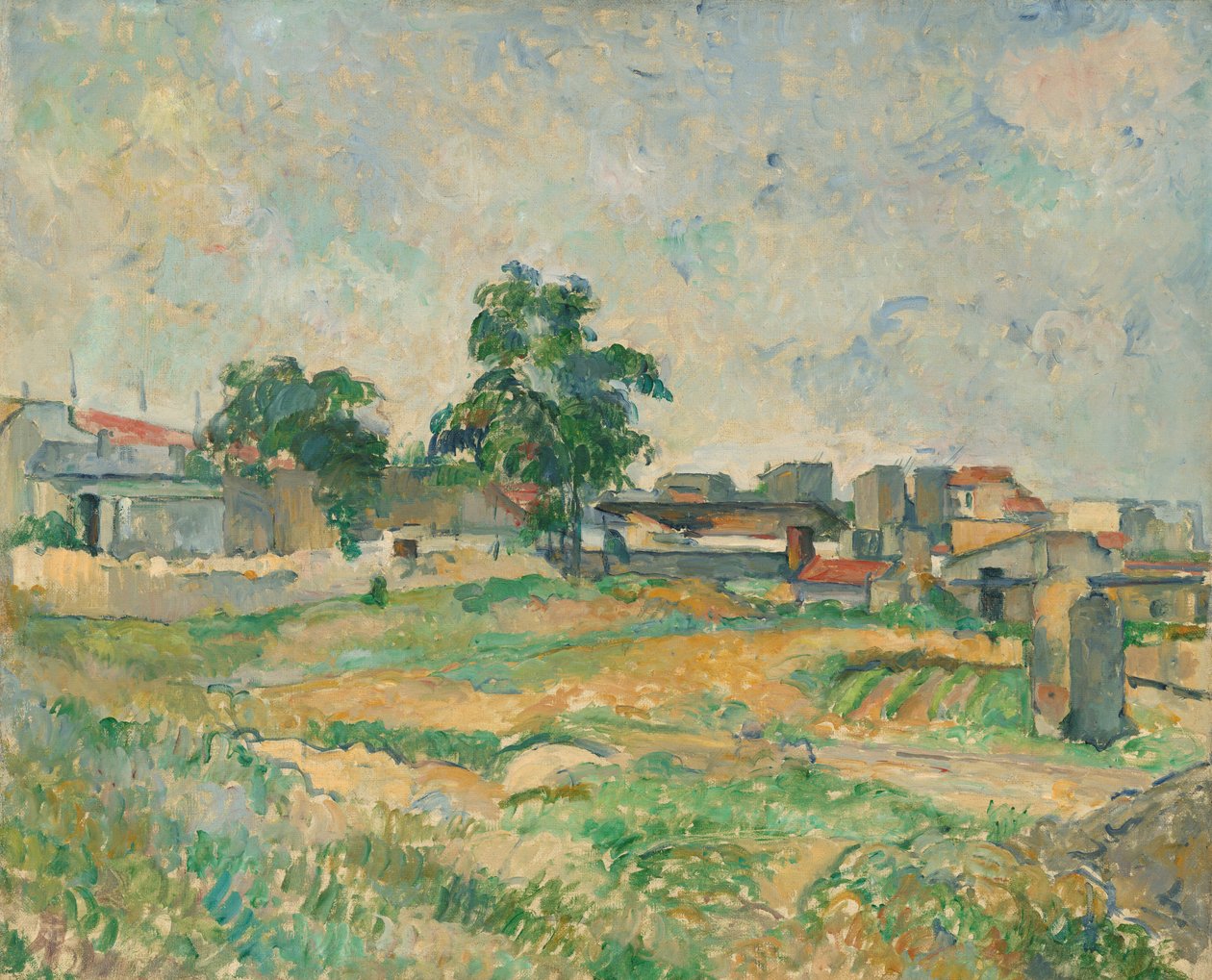 Landschap bij Parijs door Paul Cézanne