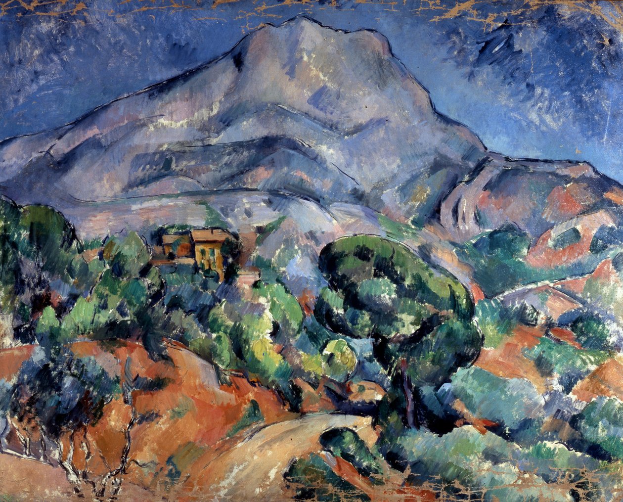 Mont Sainte-Victoire, 1896-1898 door Paul Cézanne