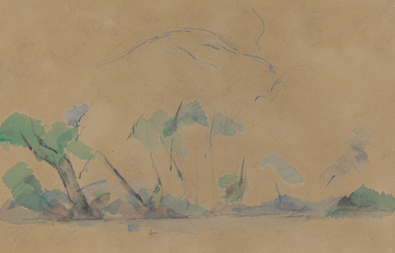 Mont Sainte-Victoire [recto] door Paul Cézanne