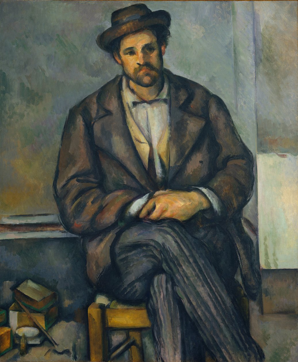 Zittende boer door Paul Cézanne