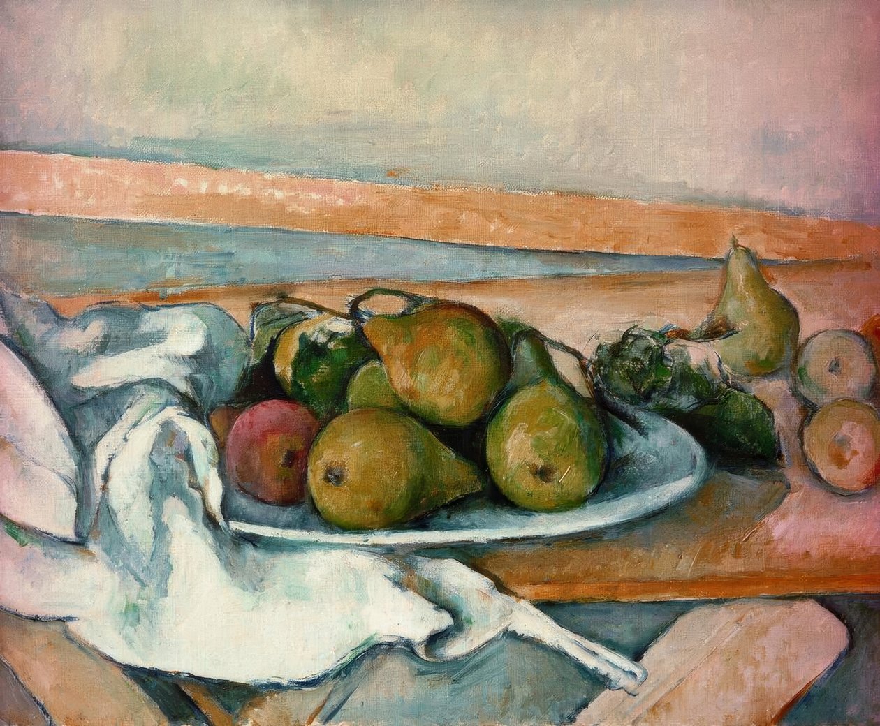 Stilleven met peren door Paul Cézanne