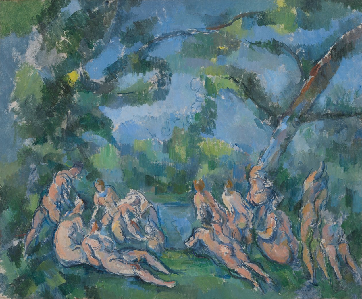 De baders door Paul Cézanne