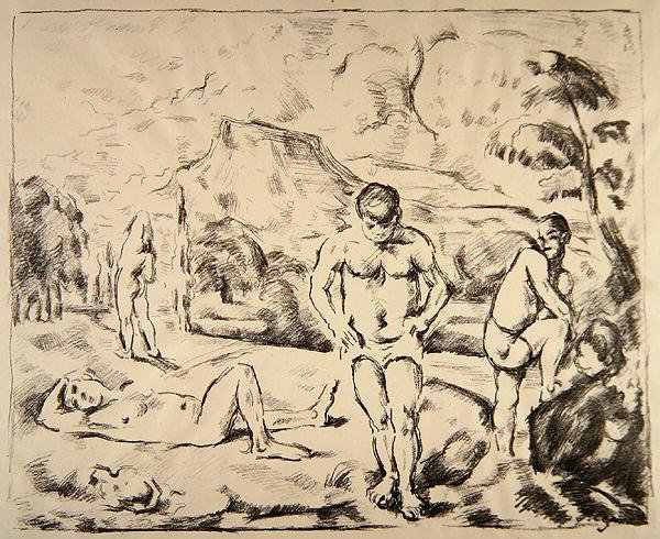 De baders, ca. 1898 door Paul Cézanne