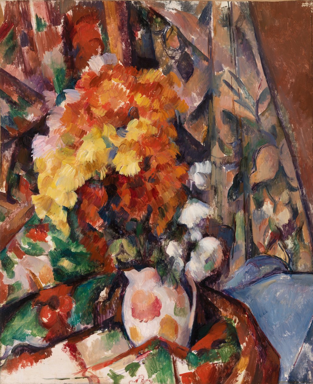 De gebloemde vaas door Paul Cézanne