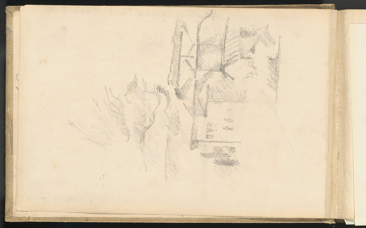 De Gipsmolen (La Moulin à plâtre) door Paul Cézanne