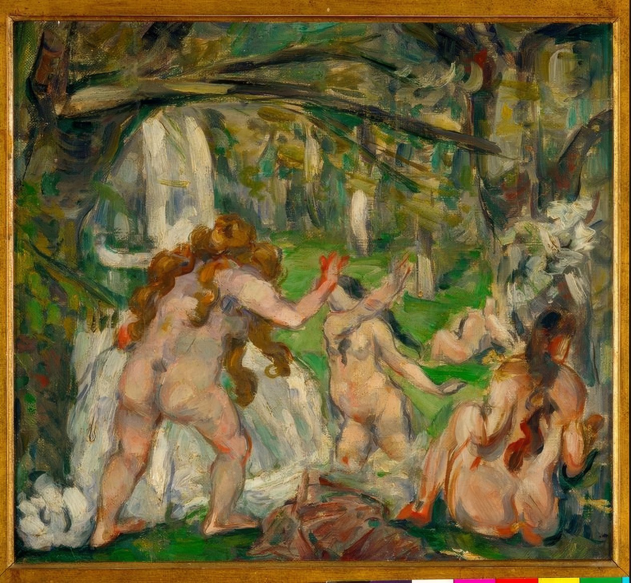 Drie baders door Paul Cézanne