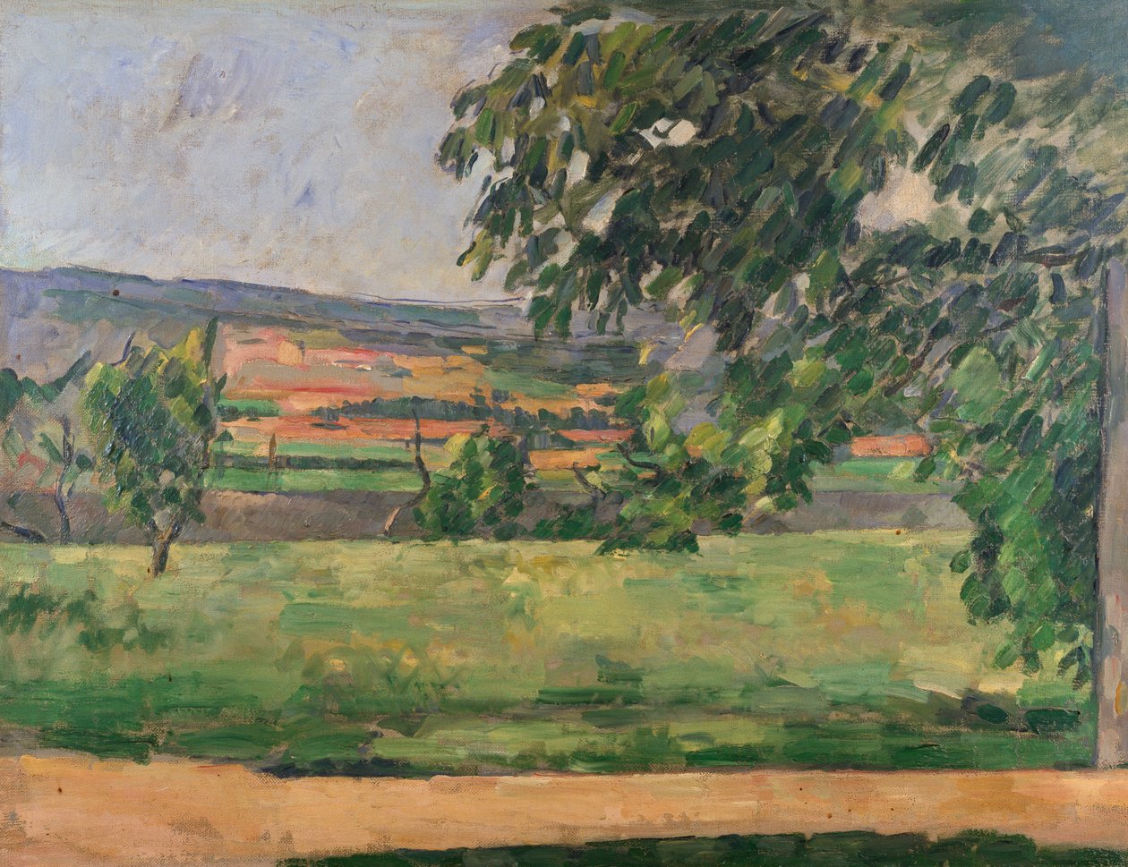 Uitzicht vanaf de Jas de Bouffan, 1875-76 door Paul Cézanne