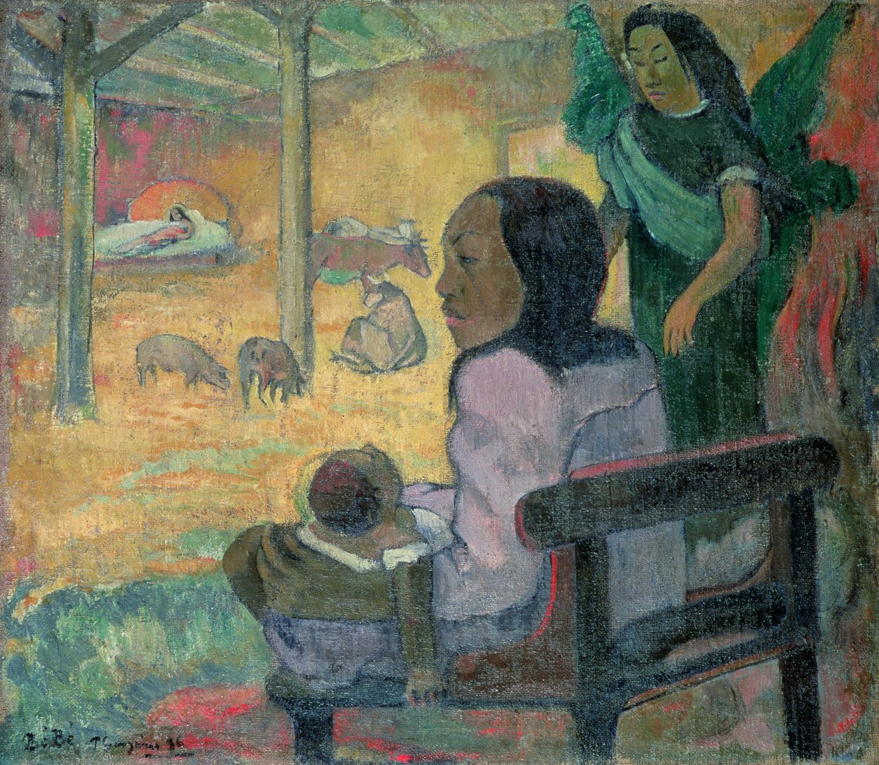 Be Be (De Geboorte) door Paul Gauguin
