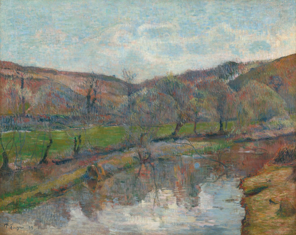 Landschap in Bretagne door Paul Gauguin