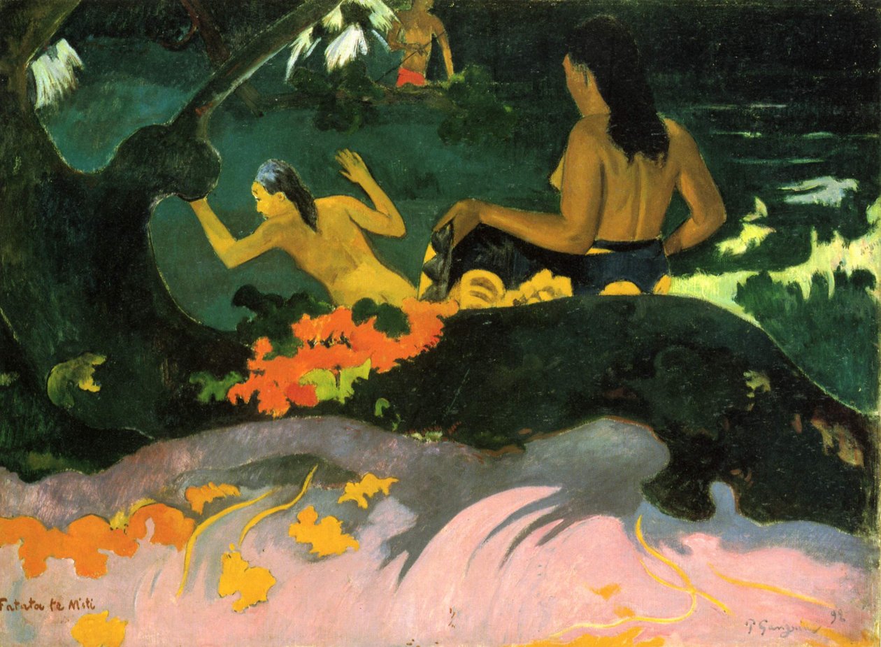 Aan zee door Paul Gauguin