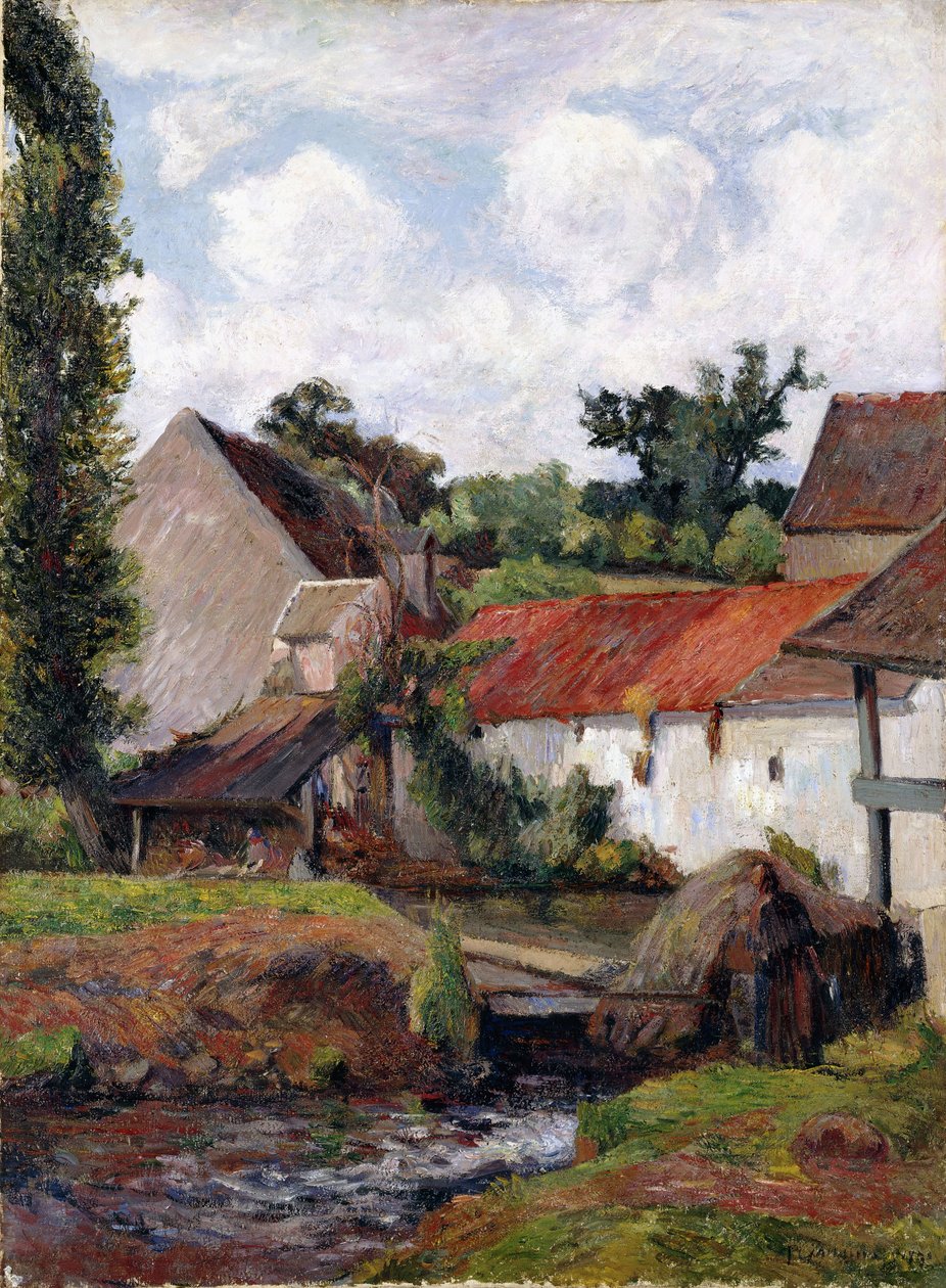 Boerderij in Osny, 1883 door Paul Gauguin