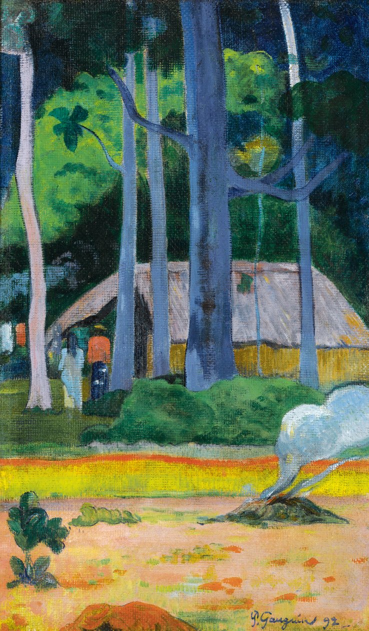Frans: Cabane sous les arbres door Paul Gauguin