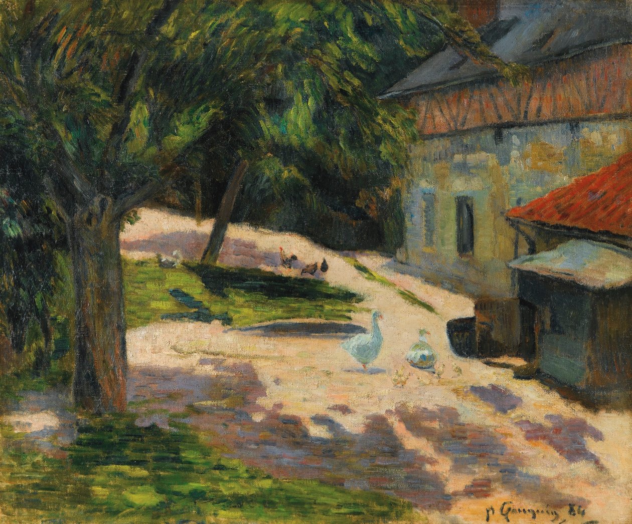 Frans: Le Poulailler door Paul Gauguin
