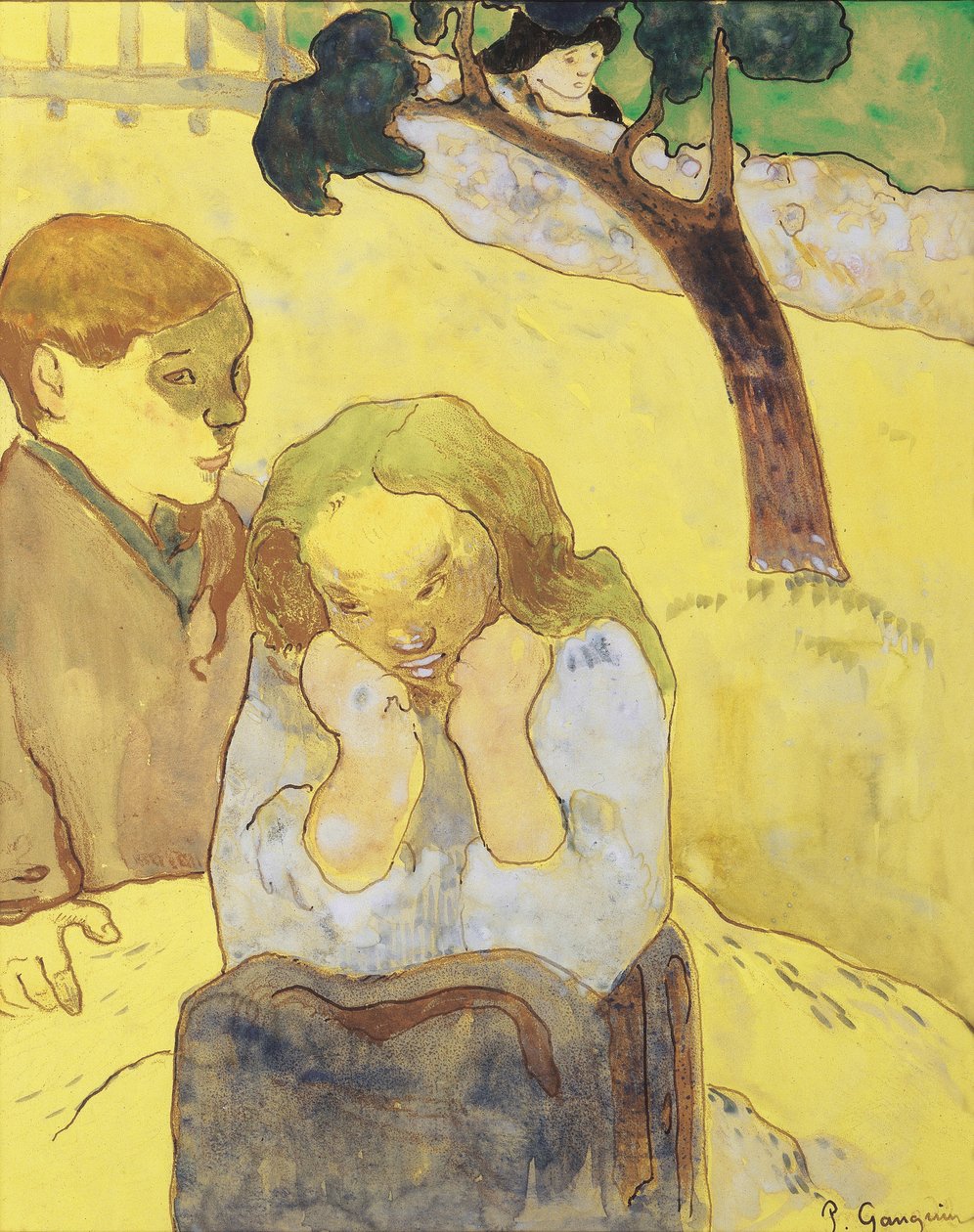 Menselijk leed; Les miseres humaines, 1889 door Paul Gauguin