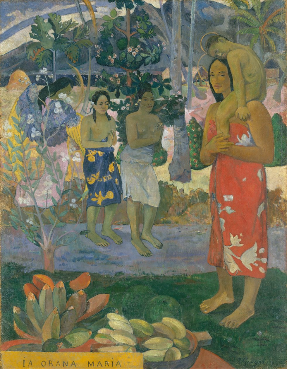 Ia Orana Maria (Wees Gegroet Maria) door Paul Gauguin