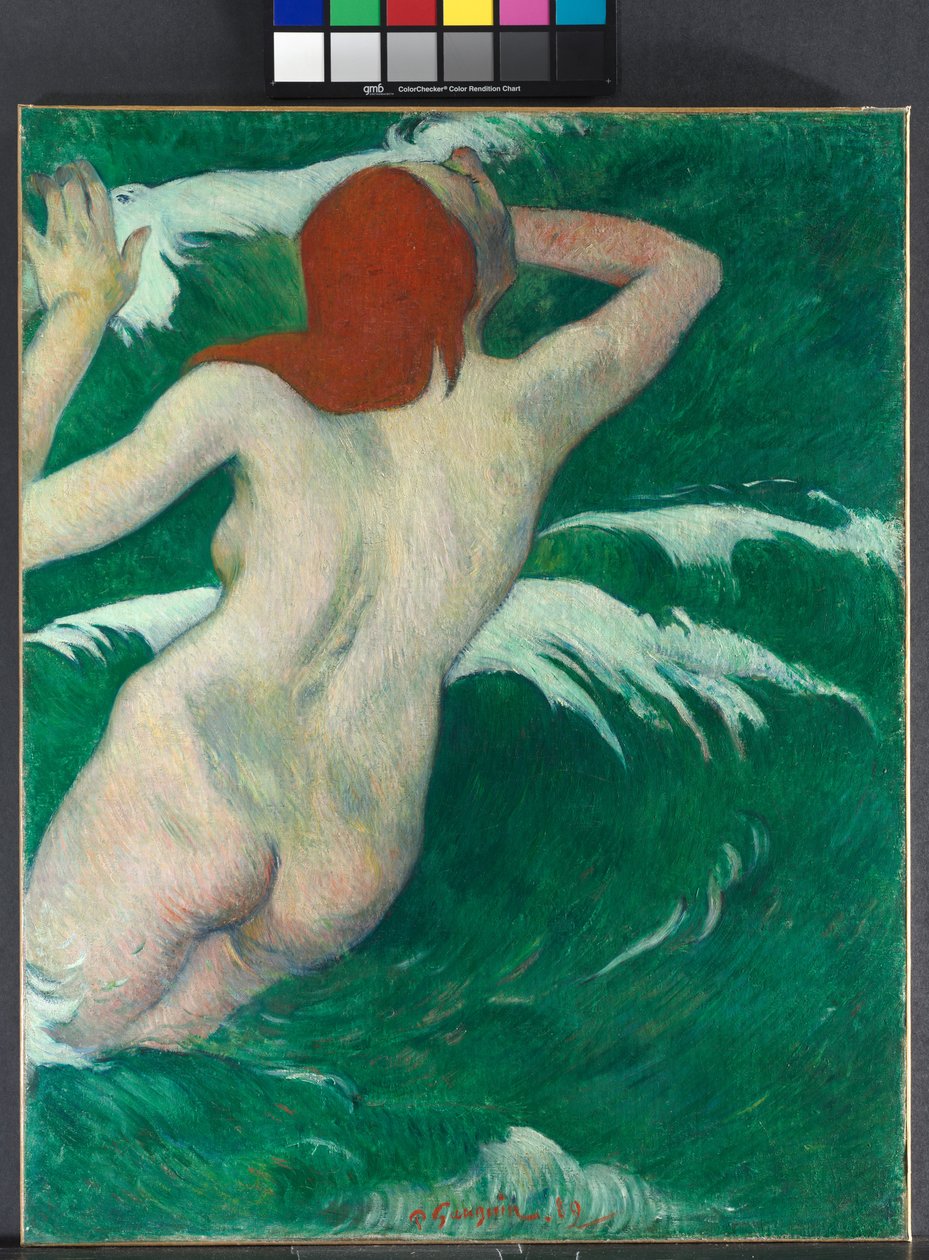 In de Golven, 1889 door Paul Gauguin