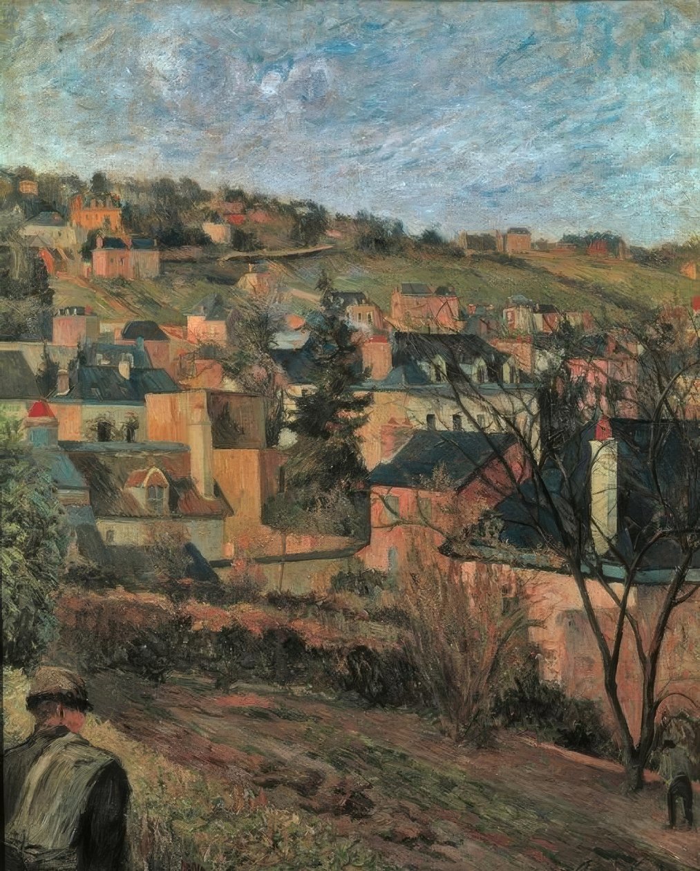 De blauwe daken (Rouen) door Paul Gauguin