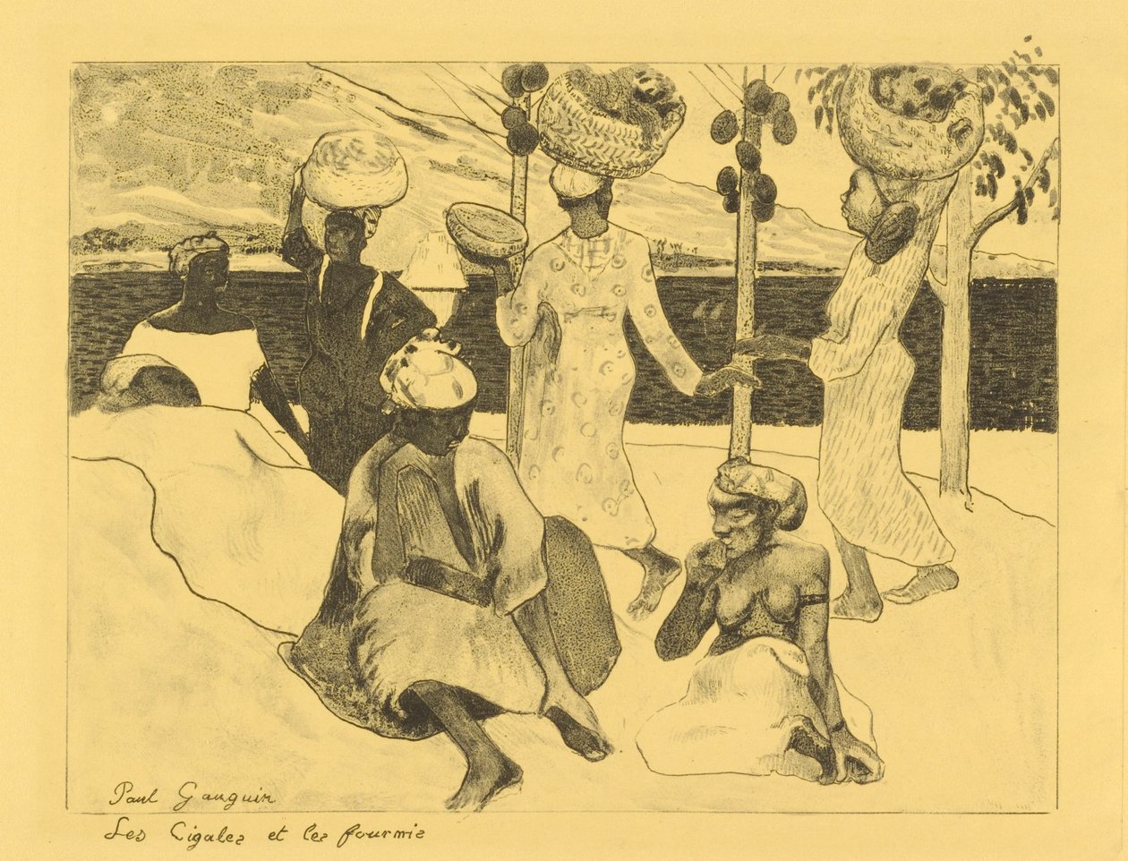 Sprinkhanen en Mieren - Souvenir van Martinique door Paul Gauguin