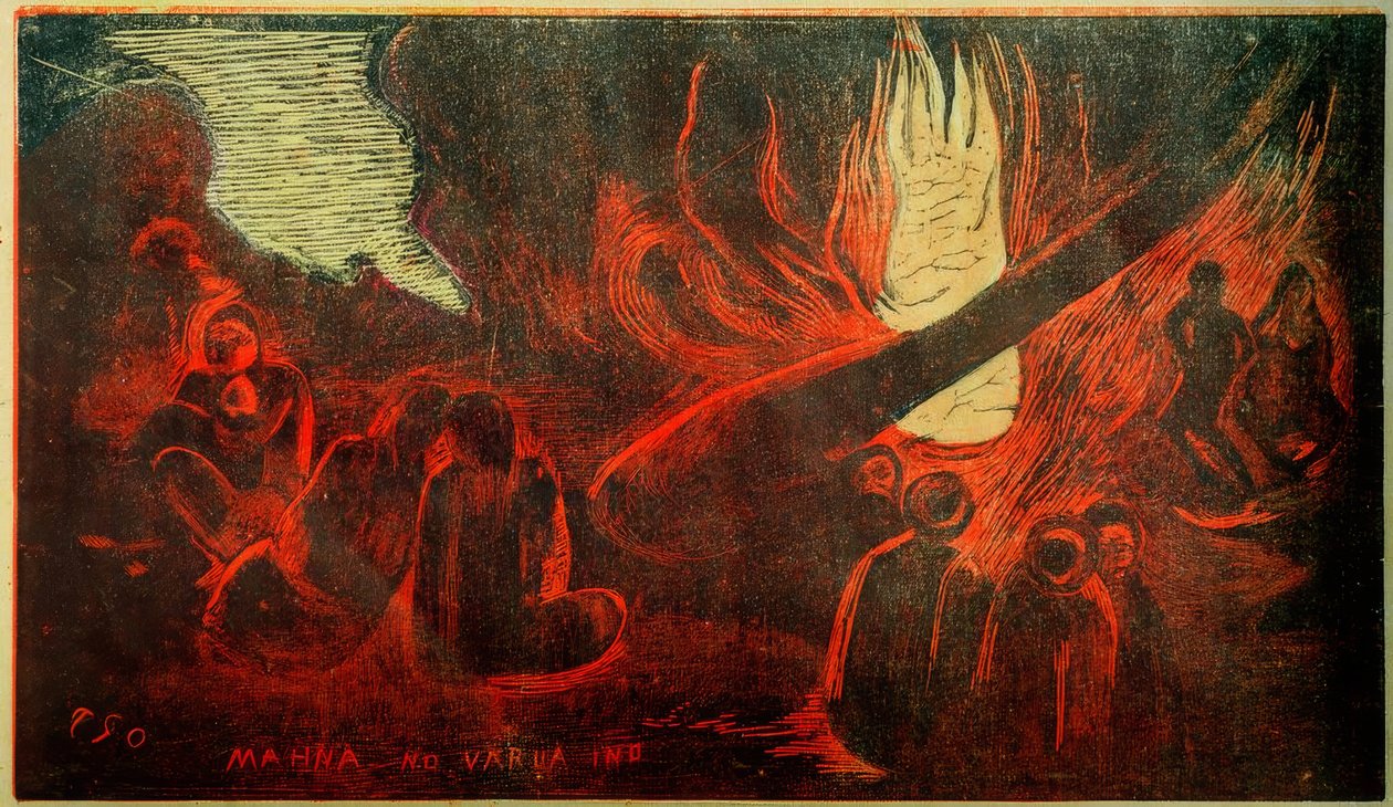 Mahana No Varua Ino door Paul Gauguin