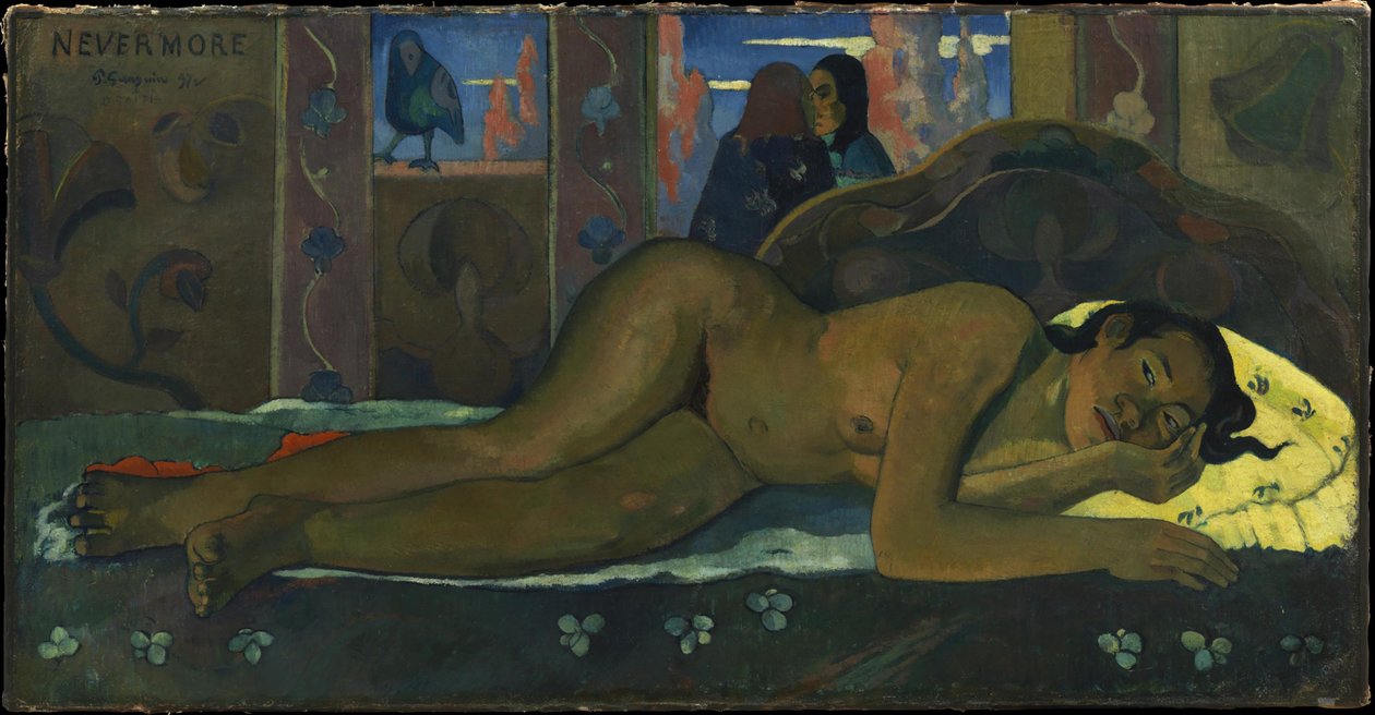 Nevermore door Paul Gauguin