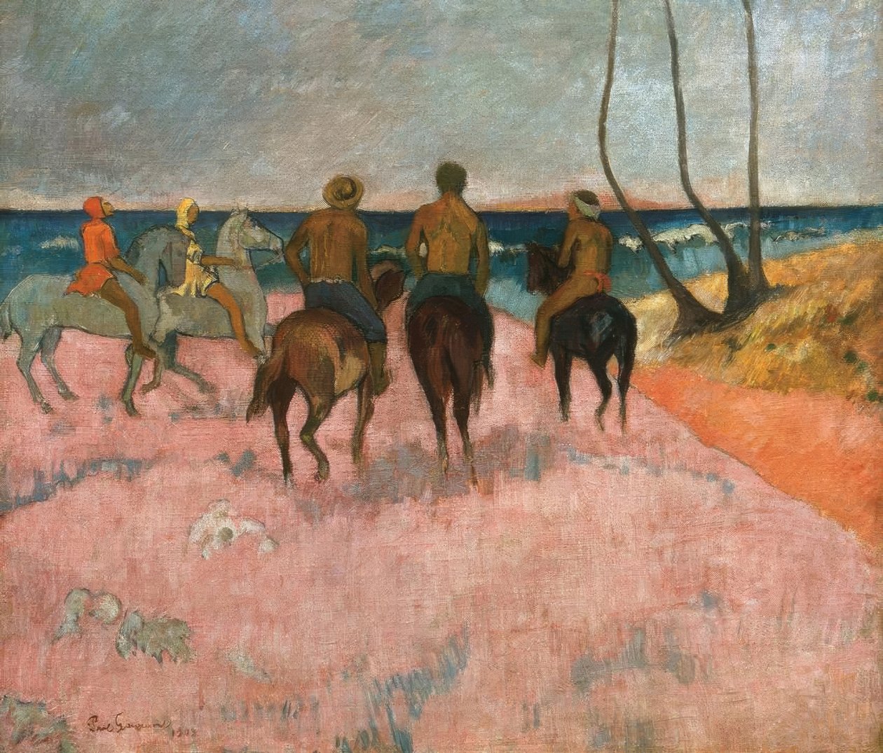 Ruiter op het Strand door Paul Gauguin