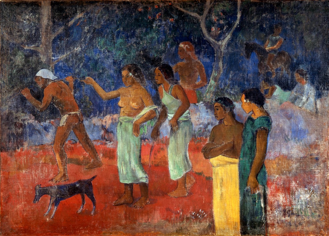 Scène uit het Tahitiaanse leven, 1896 door Paul Gauguin