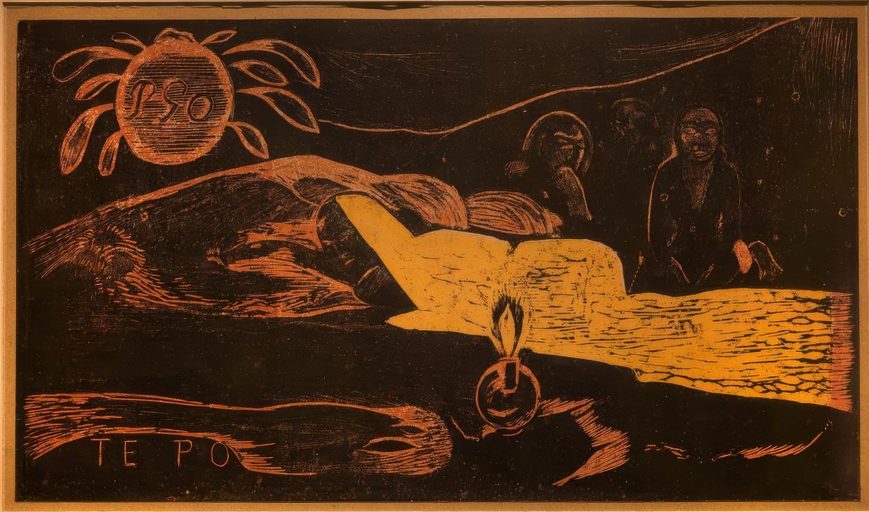 Te Po (De grote nacht) door Paul Gauguin