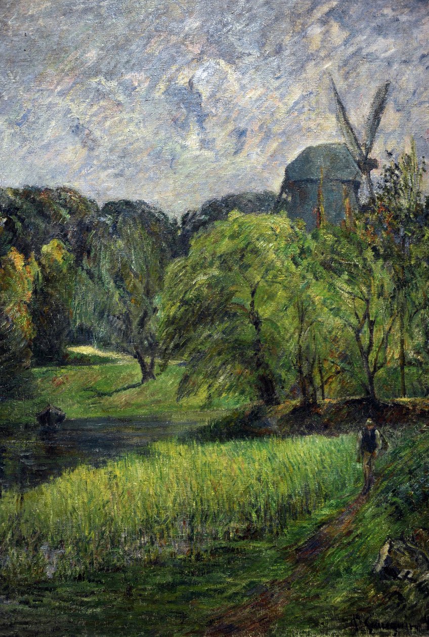 De Molen van de Koningin, Østervold Park, 1885 door Paul Gauguin