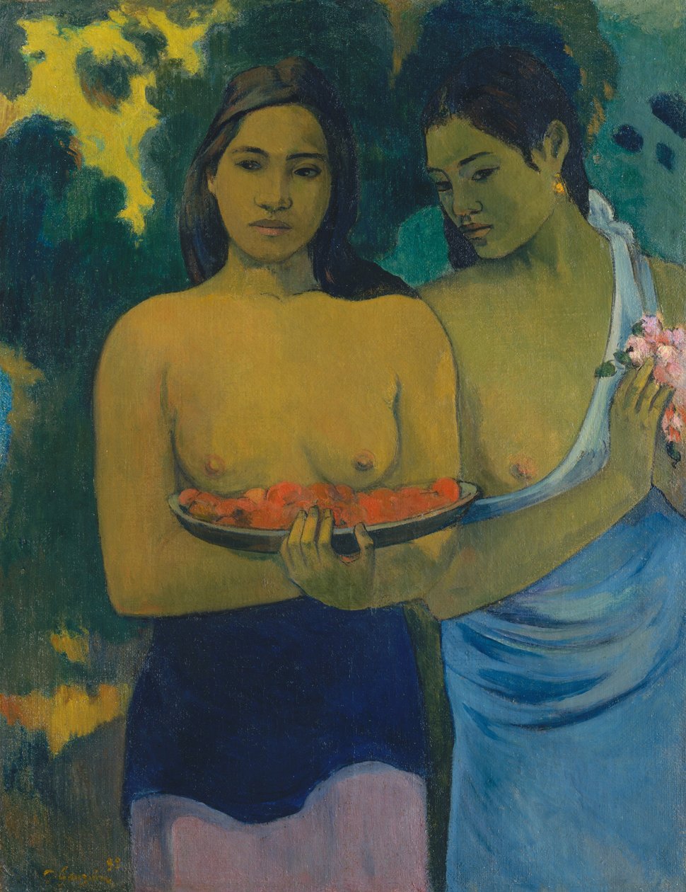 Twee Tahitiaanse Vrouwen door Paul Gauguin